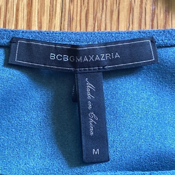 BCBG Max Azria blue suede dress size medium - Picture 3 of 6